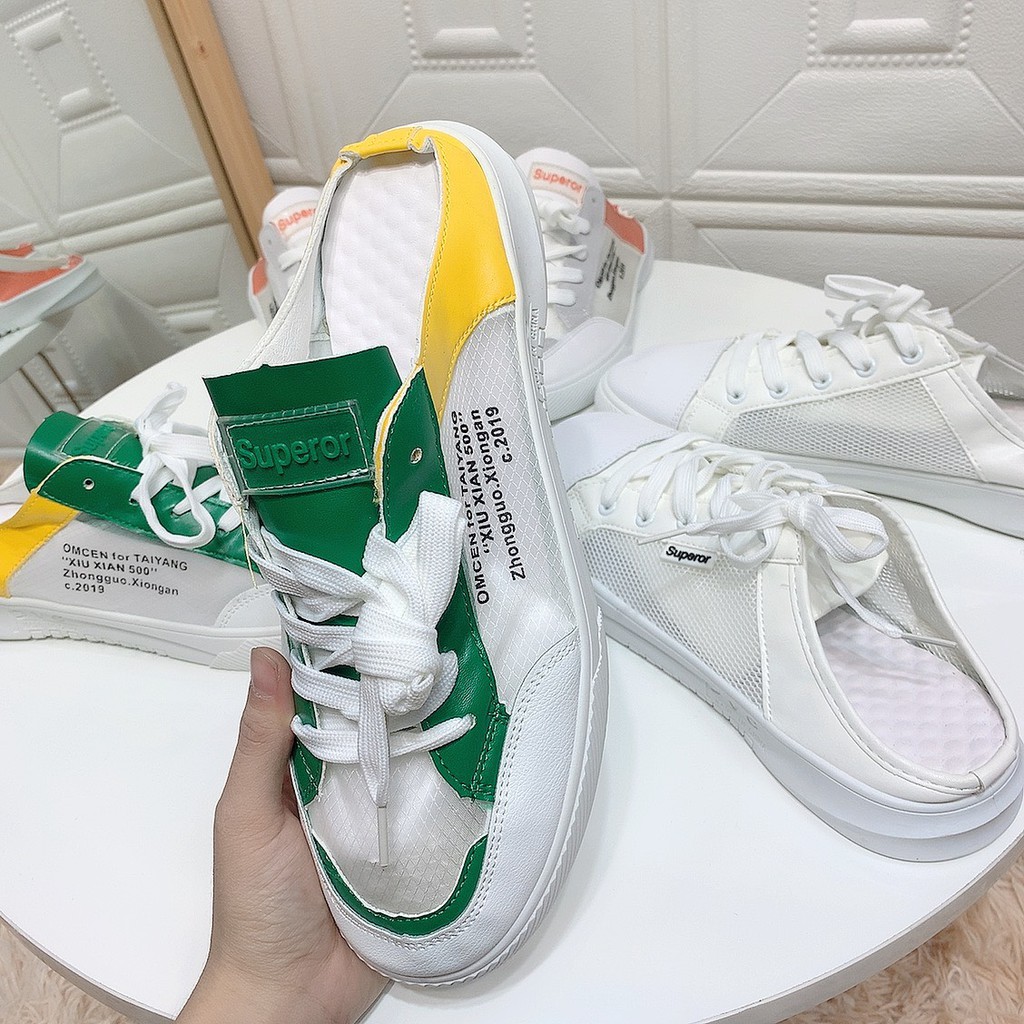 Giày sục thể thao nam, giày lười sneaker nam trẻ trung cá tính SUPEROR 1F03