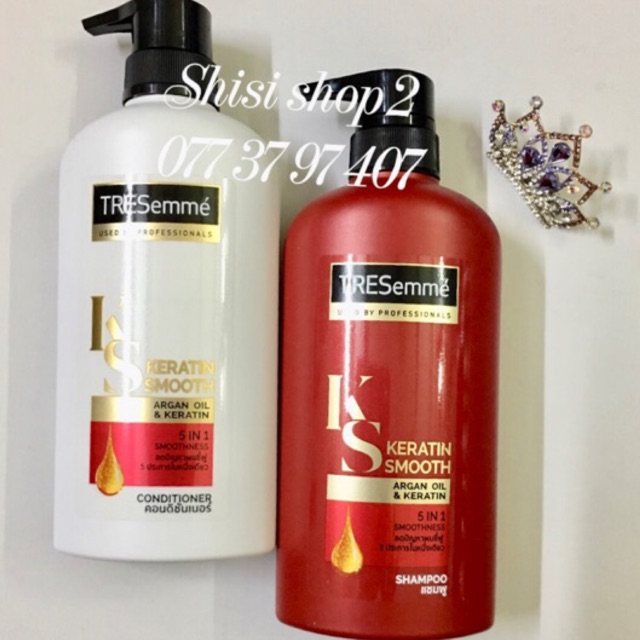 ( Đủ màu) Cặp 2 chai Gội&amp;Xả  Tresemme nội địa Thái lan 450mlx2