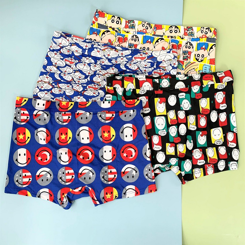 Combo 4 Quần Sịp Đùi siêu nhẹ, Quần Lót Nam Thun Lạnh Co Giãn Bốn Chiều Phù Hợp Bốn Mùa Xuân, Hè, Thu Đông Pelle Store