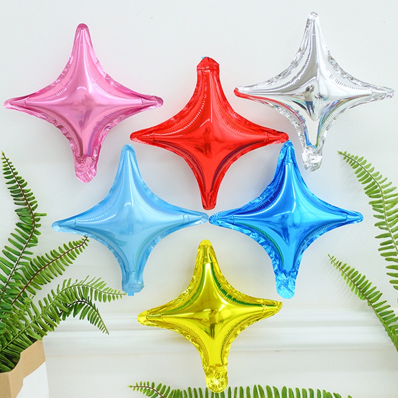 Bong Bóng Hình Ngôi Sao 10" Bằng Lá Nhôm Dùng Trang Trí Tiệc Sinh Nhật Trẻ Em