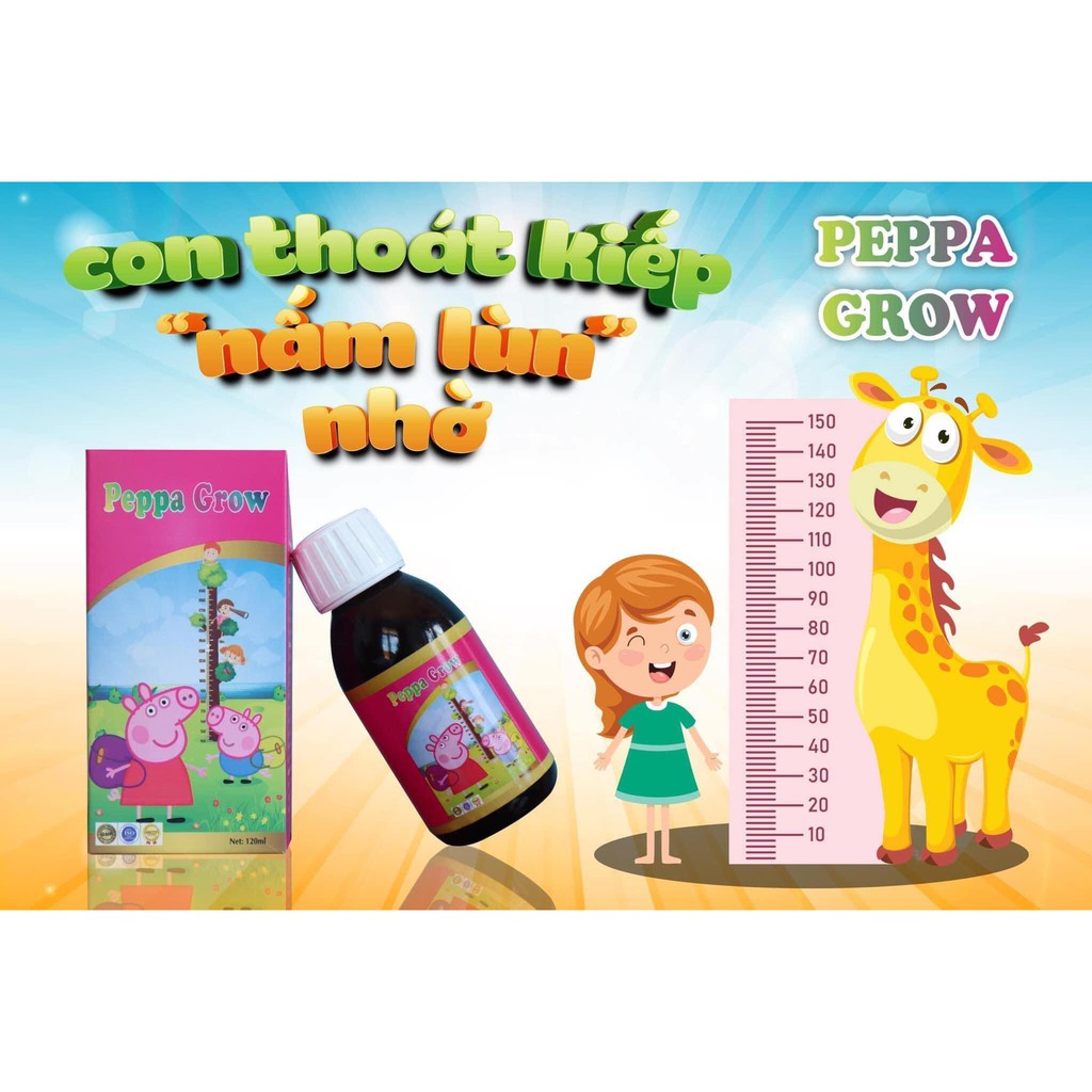 PEPPA GROW TĂNG CHIỀU CAO VƯỢT TRỘI(MUA 2H TẶNG BALO)