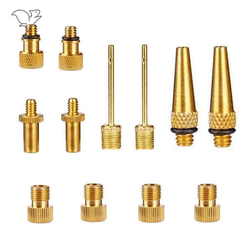 Bộ 12 đầu chuyển đổi van bơm hơi xe đạp/xe máy