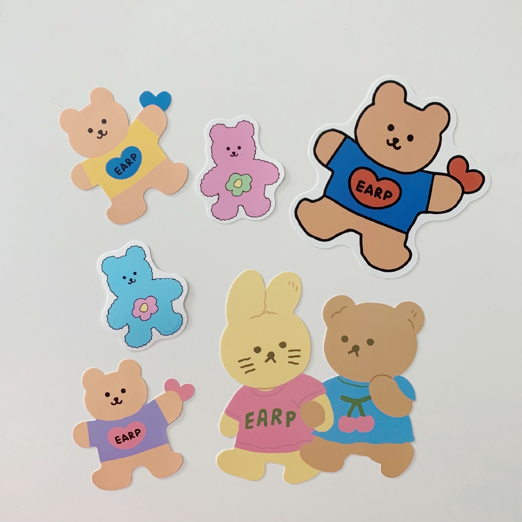 Miếng Dán Trang Trí Hình Gấu Hoạt Hình Chống Thấm Nước | BigBuy360 - bigbuy360.vn