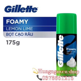 Bọt cạo râu hương chanh Gillette Foamy Lemon Lime 175G (1lọ)