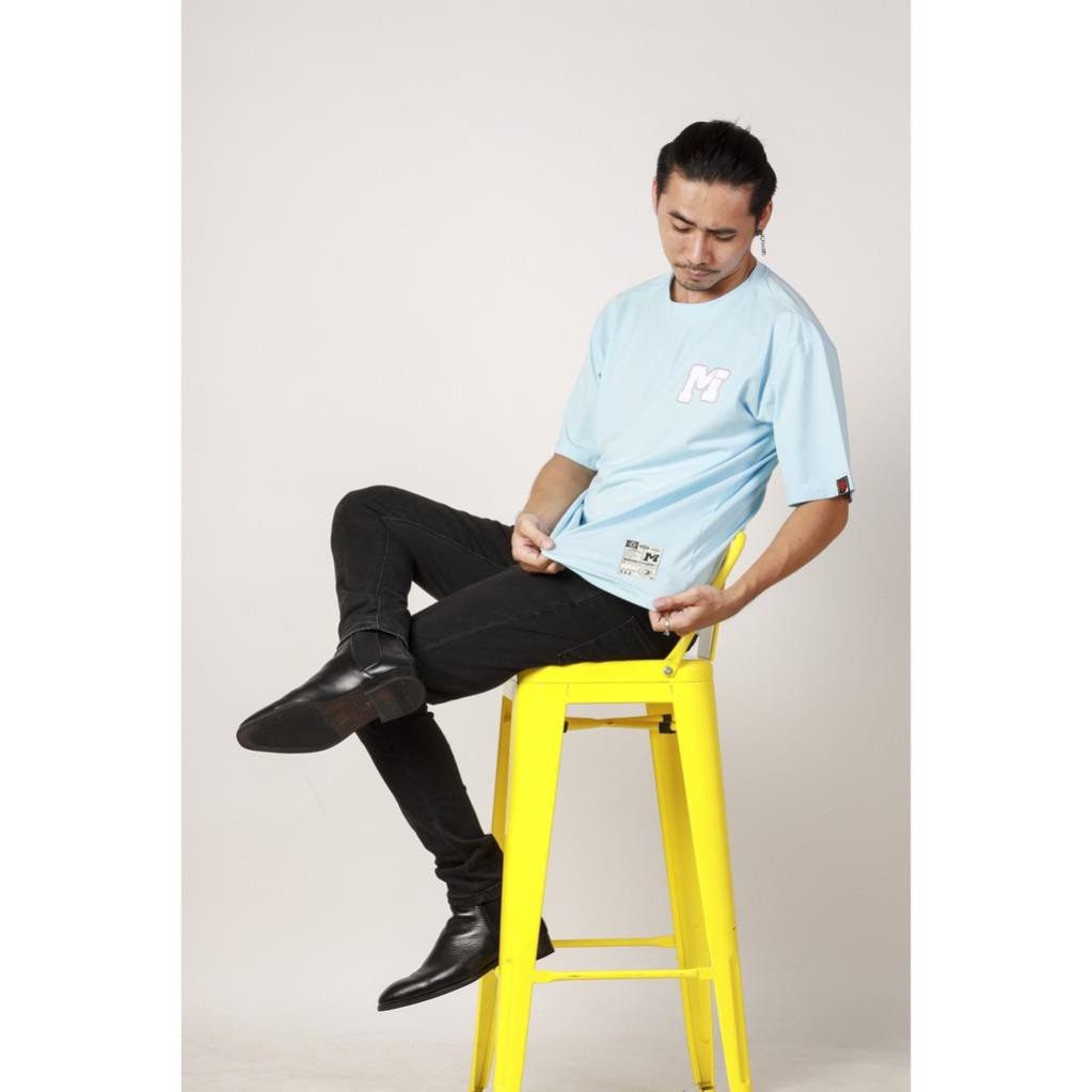 Áo thun nữ nam form rộng tay lỡ Phông Unisex 100% Cotton Chính Hãng Thêu M Local Brand Mi Midori