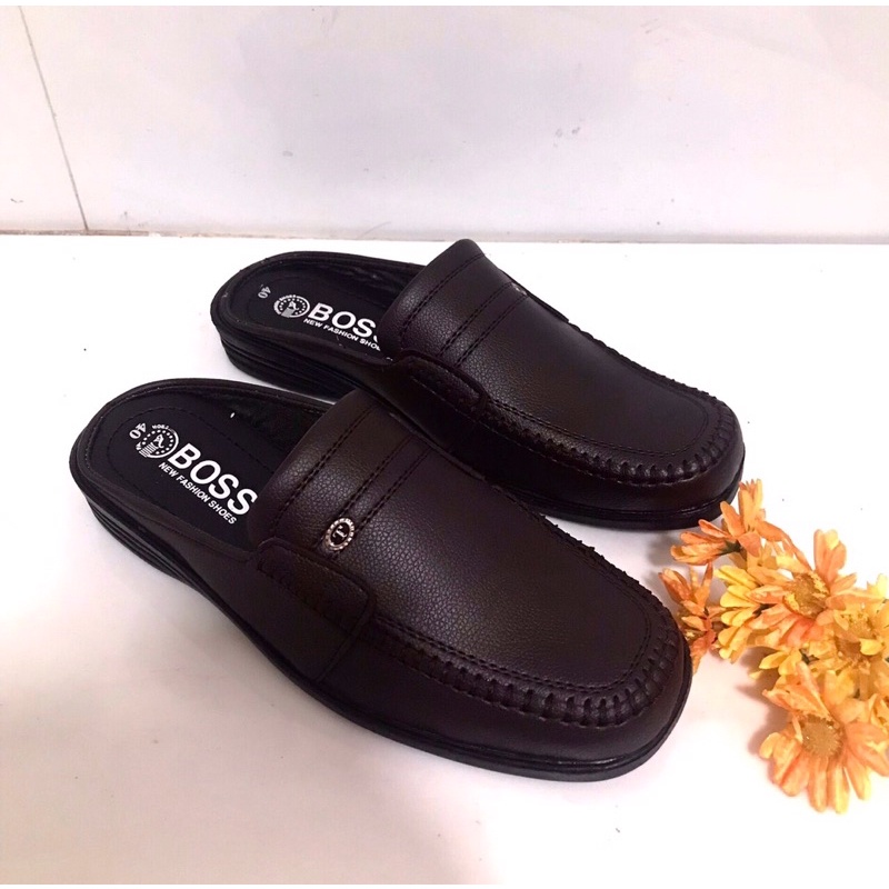 Giày không gót nam màu nâu.da mềm..mẫu mới nhất hiện nay | BigBuy360 - bigbuy360.vn