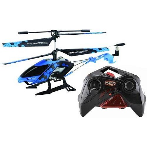 Bộ đồ chơi máy bay trực thăng cho bé Skyrover mô hình máy bay Stalker màu xanh