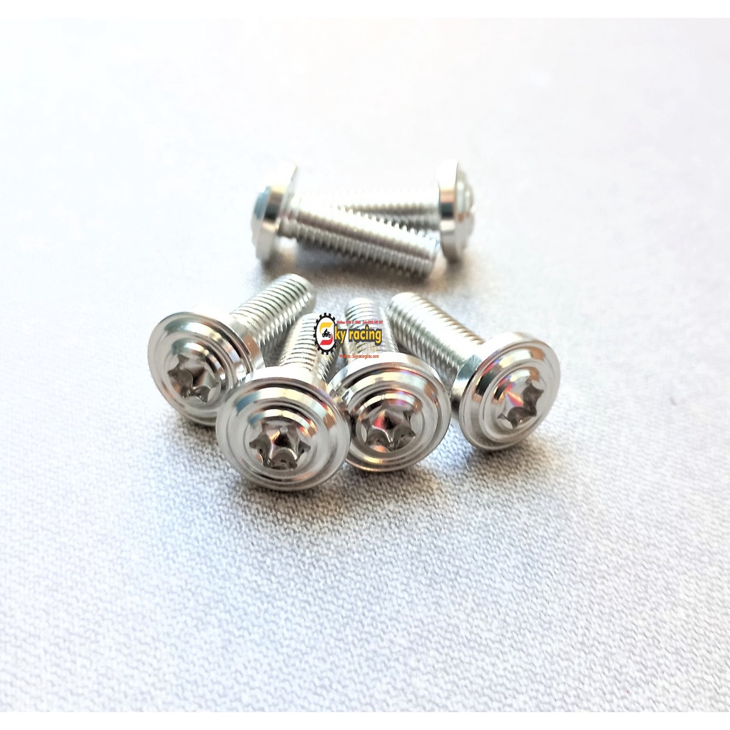 Ốc đĩa 8li25 inox 304 TH mới gắn cho nhiều dòng xe máy