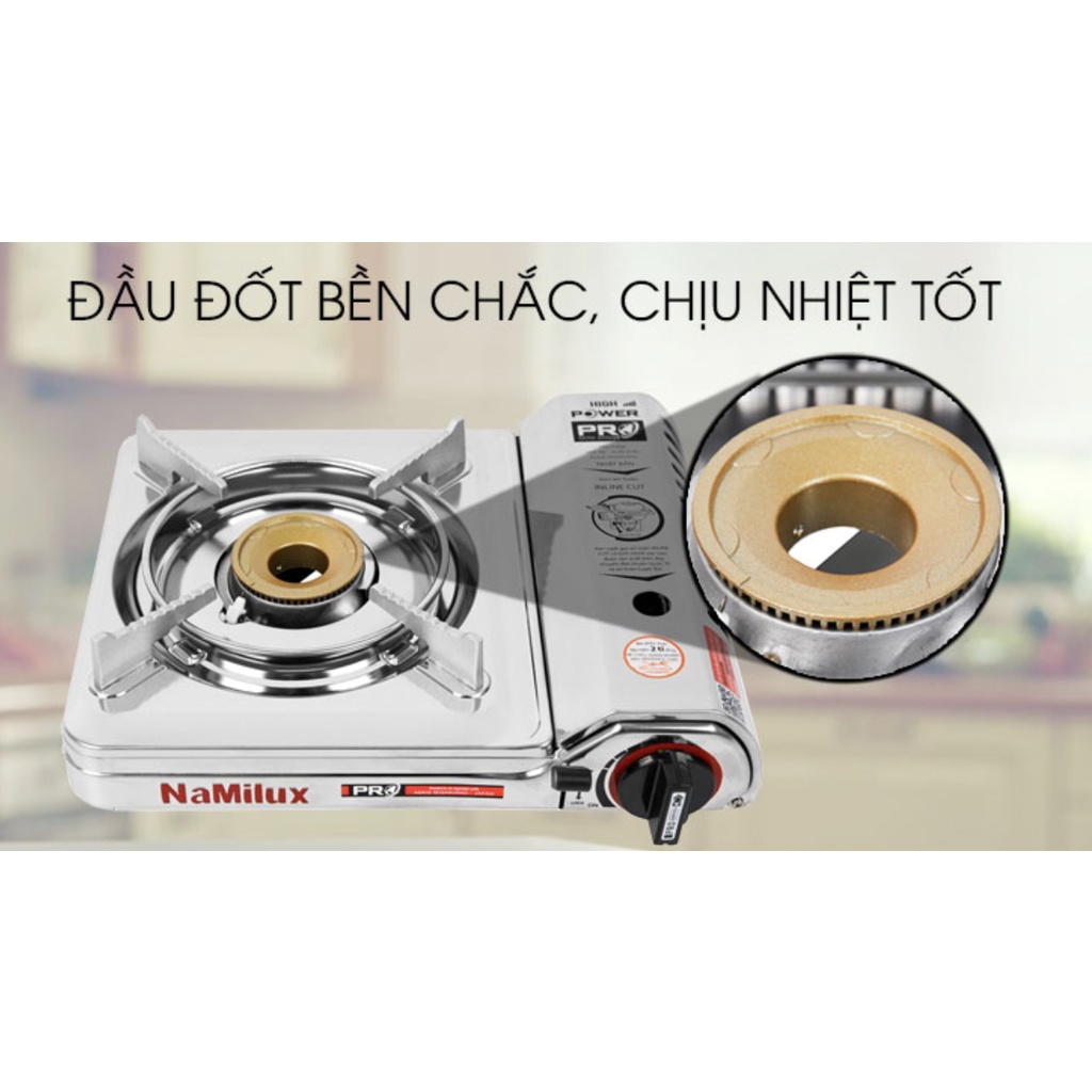 BẾP GAS DU LICH NAMILUX PL-2013AS,TOÀN THÂN INOX, DÒNG CAO CẤP, NẤU NHANH, ÍT HAO GAS