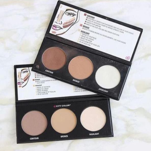 Phấn tạo khối 3 ô City Color Contour Effects Palette