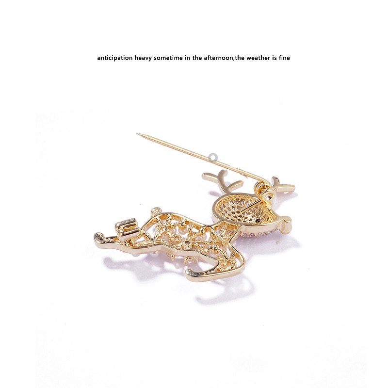 Christmas Gift Japan And South Korea Cute Pearl Snowflake Fawn Brooch Female Temperament Western Accessory Pin Sweater Corsage