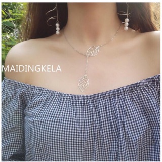 Vòng cổ choker chiếc lá sang chảnh