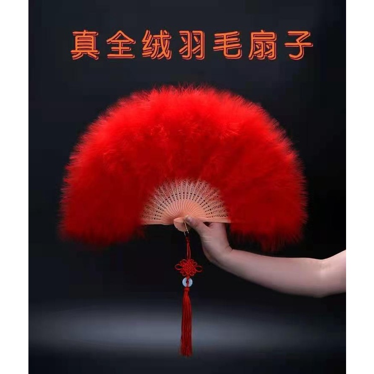 Quạt Lông Vũ Cầm Tay Có Thể Gập Lại Cho Nữ