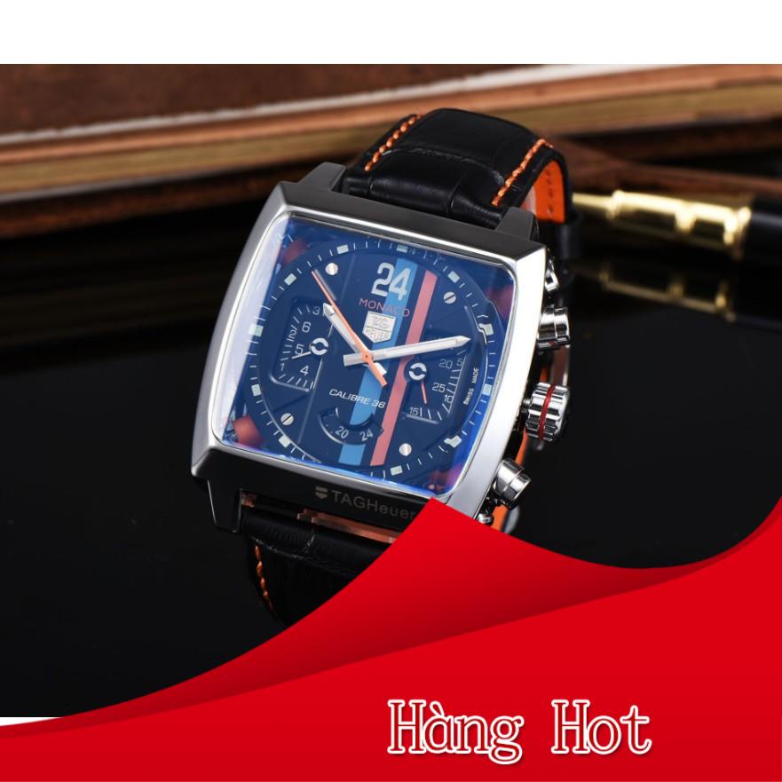 Đồng Hồ Nam Monaco Chính Hãng - ĐỒNG HỒ CƠ NAM AUTOMATIC Mặt Vuông Đẳng Cấp
