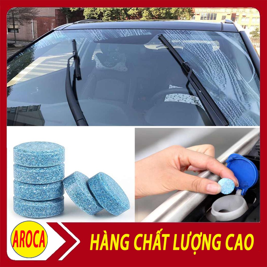 COMBO 100 Viên sủi rửa kính xe chuyên dụng, chất tẩy rửa kính lái xe ô tô AROCA
