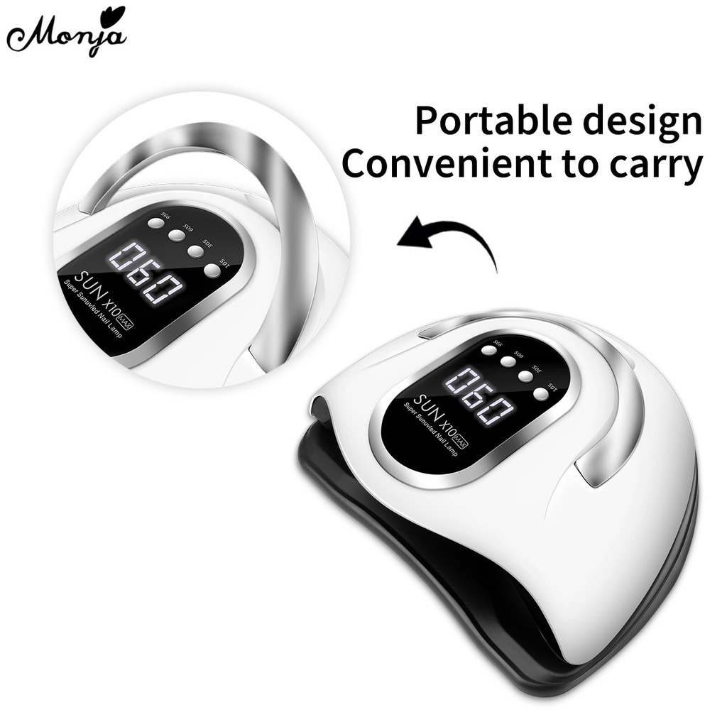 Đèn sấy khô sơn móng tay MONJA UV LED cảm biến thông minh 280W giắc cắm EU tiện lợi