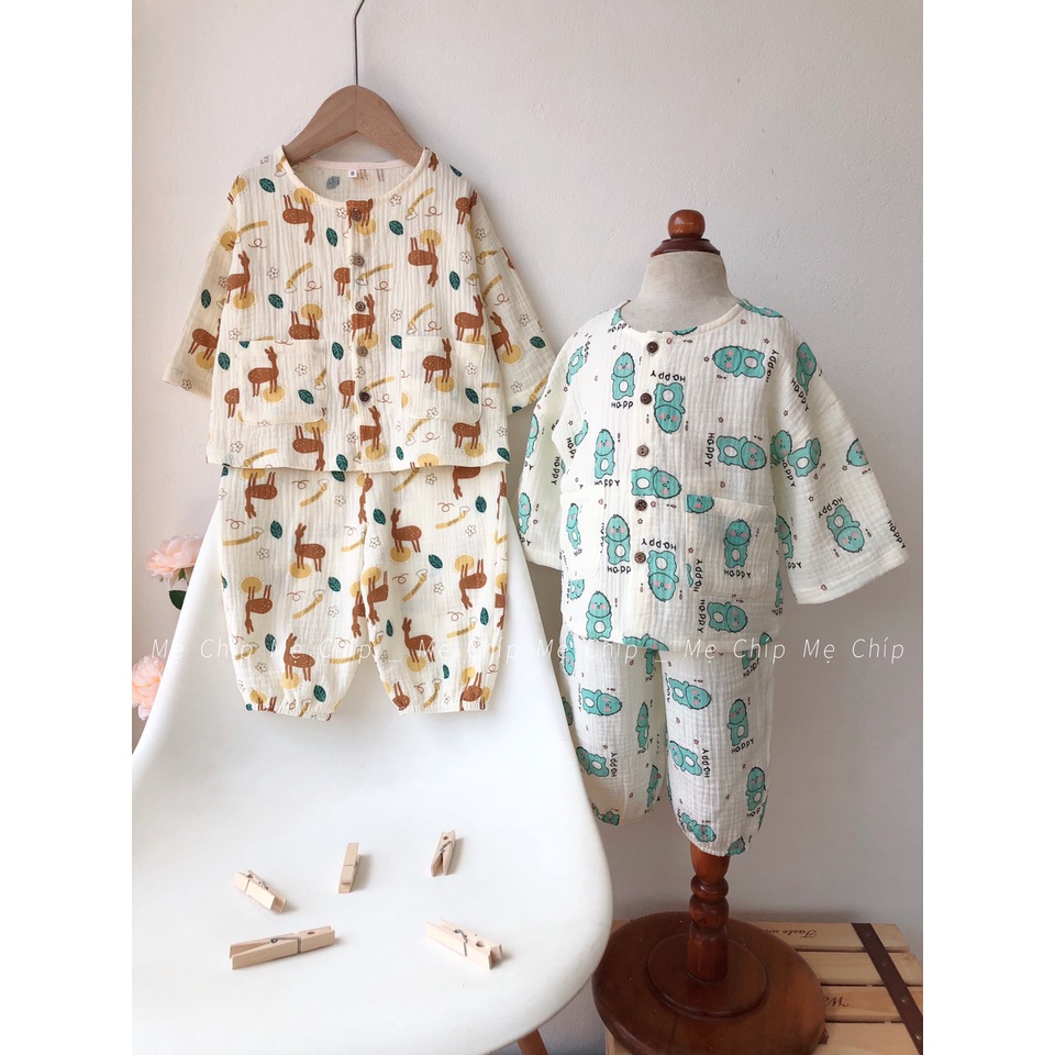 (Hàng thiết kế) Đồ bộ bé trai và đồ bộ bé gái quần áo dài tay 8-25kg