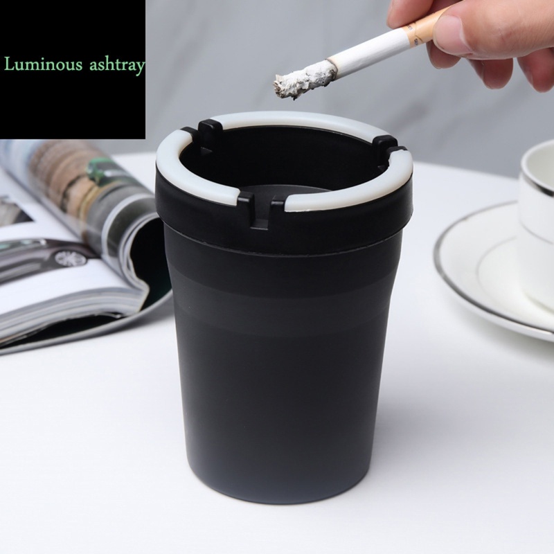 Khay Gạt Tàn Thuốc Không Khói Màu Dạ Quang Cho Xe Hơi