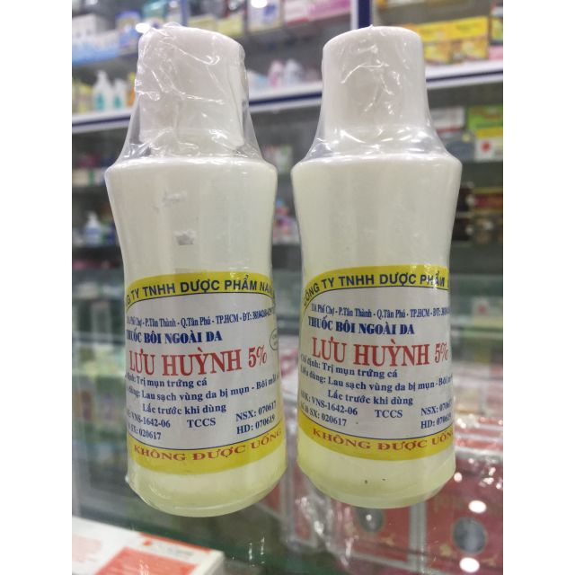 Dung dịch lưu huỳnh bôi hỗ trợ giảm mụn
