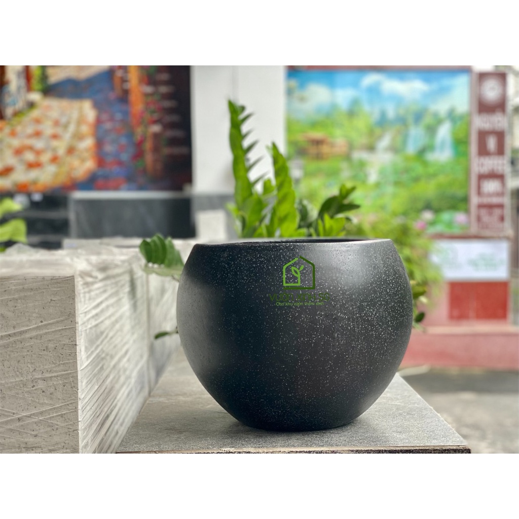 Chậu đá mài hình TRÒN TRỨNG - 50*40cm