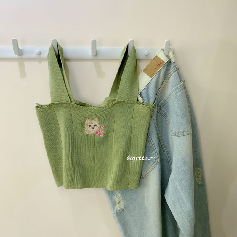 Áo Thun Dệt Kim Thiết Kế Đơn Giản Thời Trang 6 Màu Lựa Chọn