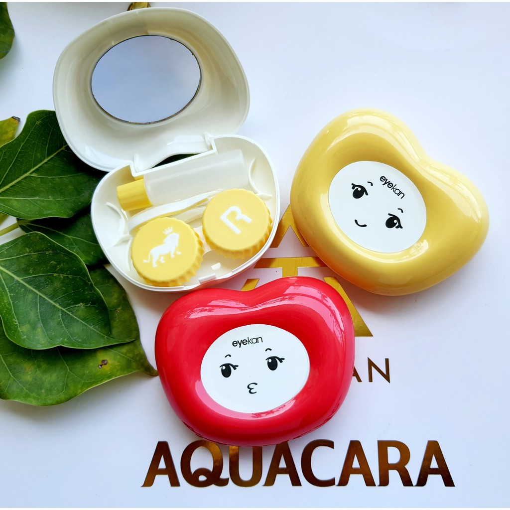 Hộp đựng lens Aquacara - Apple siêu dễ thương