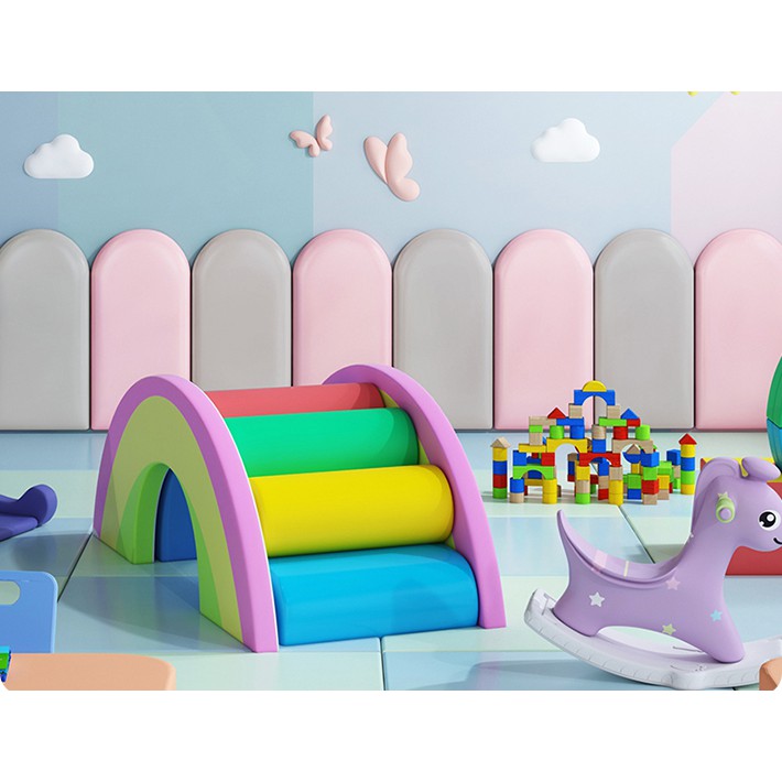 Tấm dán tường nệm da trang trí phòng ngủ an toàn cho con bé 20X50X3CM