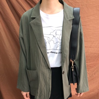 áo blazer xanh rêu