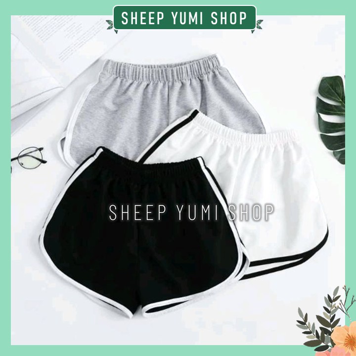 Quần short thể thao nữ siêu rẻ lưng thun co giãn chất đẹp SHEEP YUMI SHOP QV02