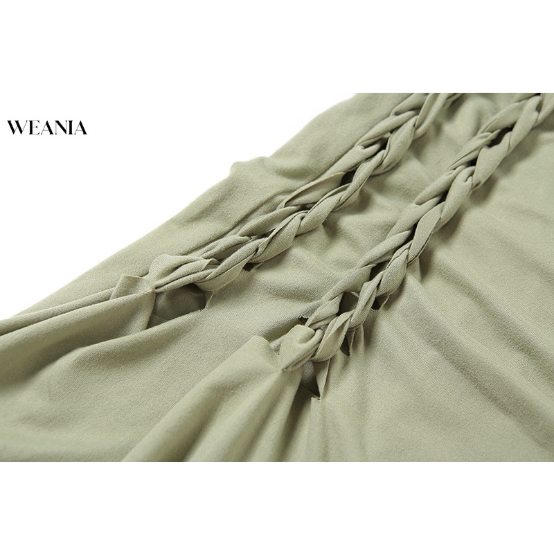 Chân Váy Dài Xếp Ly Phối Dây Thắt Bên Hông Kiểu Dáng Quyến Rũ