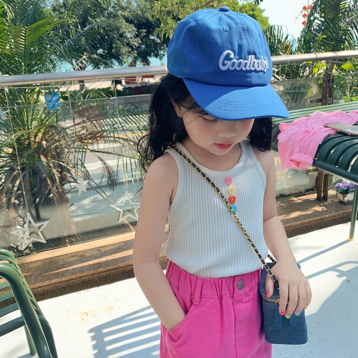 Áo Hai Dây Màu Trơn Thời Trang Xuân Hè Dễ Phối Đồ Cho Bé Gái