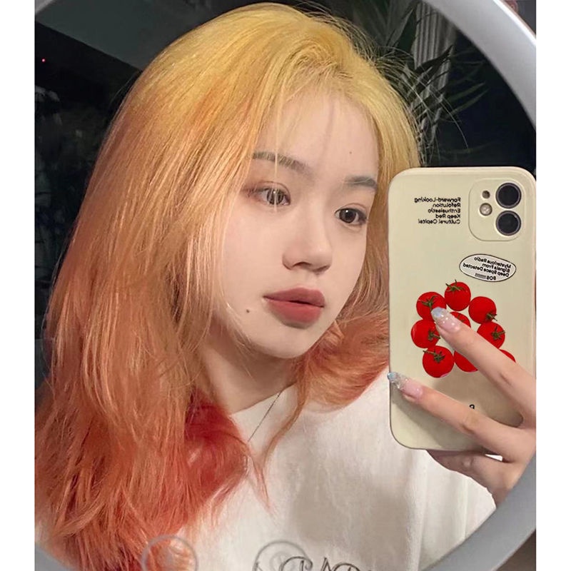 Ốp Lưng phone xs max Quả Cà Chua iphone 13 12 11 Pro Max 6s 6 7 8 Plus X Xr Xs Max cạnh vuông bảo vệ camera