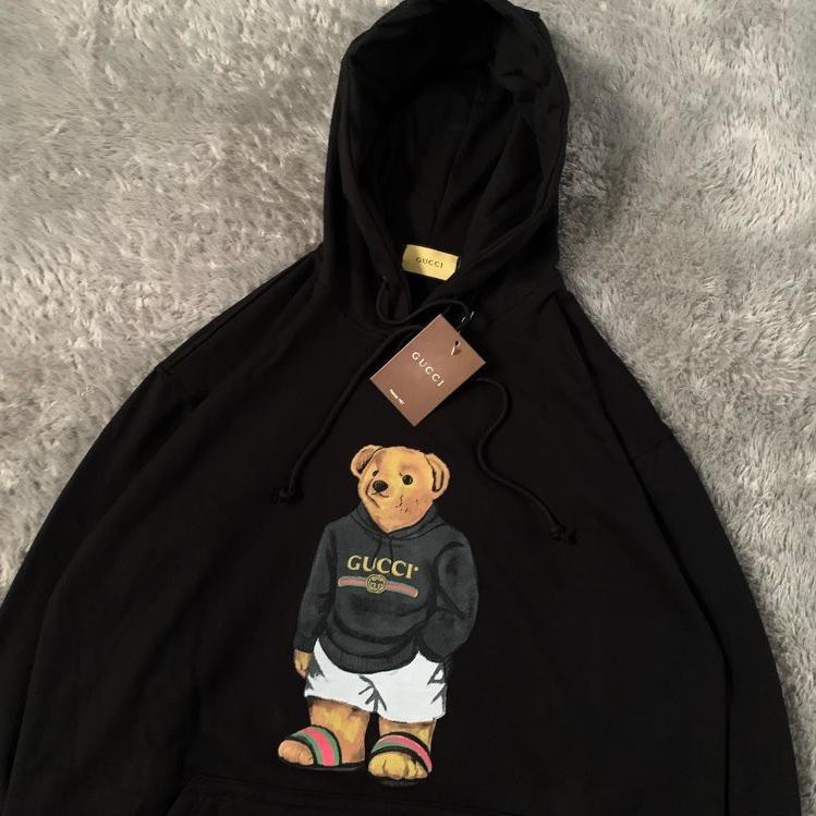 Áo sweater HOODIE GUCCI BEAR PARODY FULLTAG & LEBEL (hàng có sẵn) (hàng có sẵn)