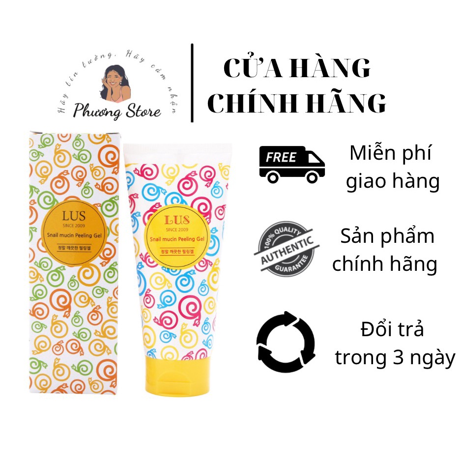 (freeship)Gel tẩy da Lus Snail Mucin- đọc mô tả