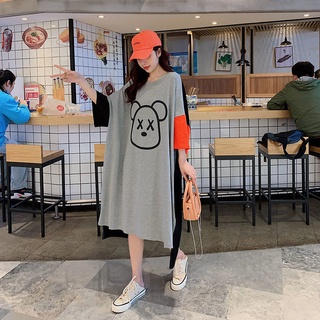 【Plus Size】(40-150kg) Đầm Dài Tay Lửng size Lớn Cho Nữ