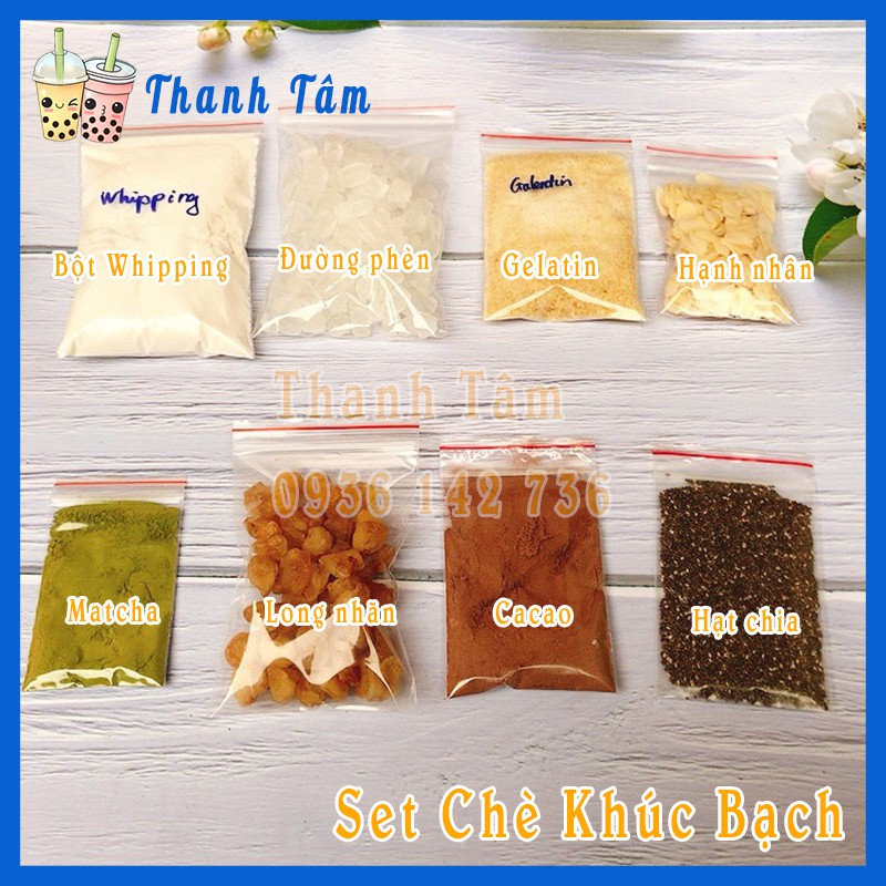 Set Chè Khúc Bạch Cao Cấp Kèm Công Thức Nấu Chuẩn Kinh Doanh Quán (Set 20 -25 chén)