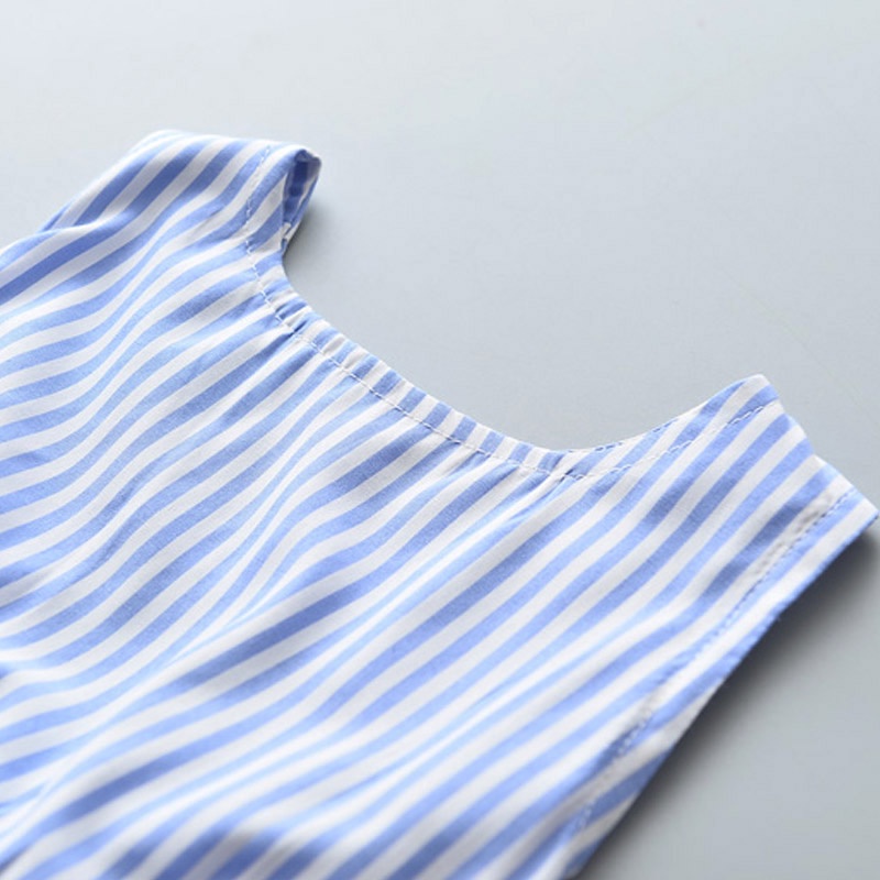 BEAR LEADER Set Đồ Mùa Hè 2023 Gồm Áo Kẻ Sọc + Quần Có Thắt Nơ Dễ Thương Cho Bé Gái Sơ Sinh