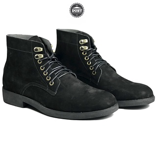 Giày cao cổ nam Desert Plain Iron Boots MAD Suede Black da lộn cao cấp chính hãng bảo hành trọn đời
