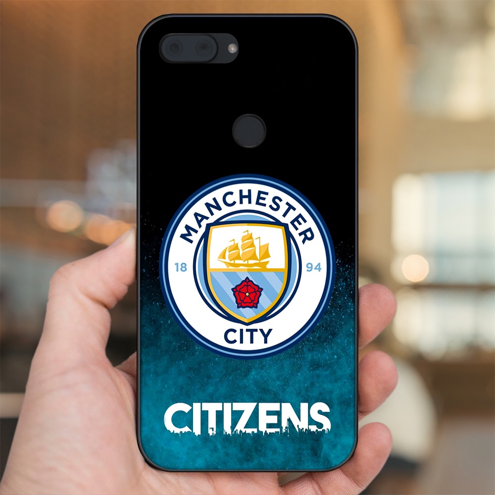 Ốp lưng Xiaomi Mi 8 Lite viền đen in hình Manchester City MC