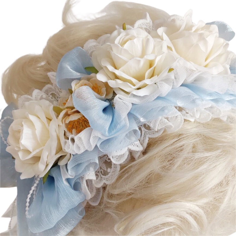 Băng Đô Ren Hoa Phong Cách Lolita Xinh Xắn Cho Nữ