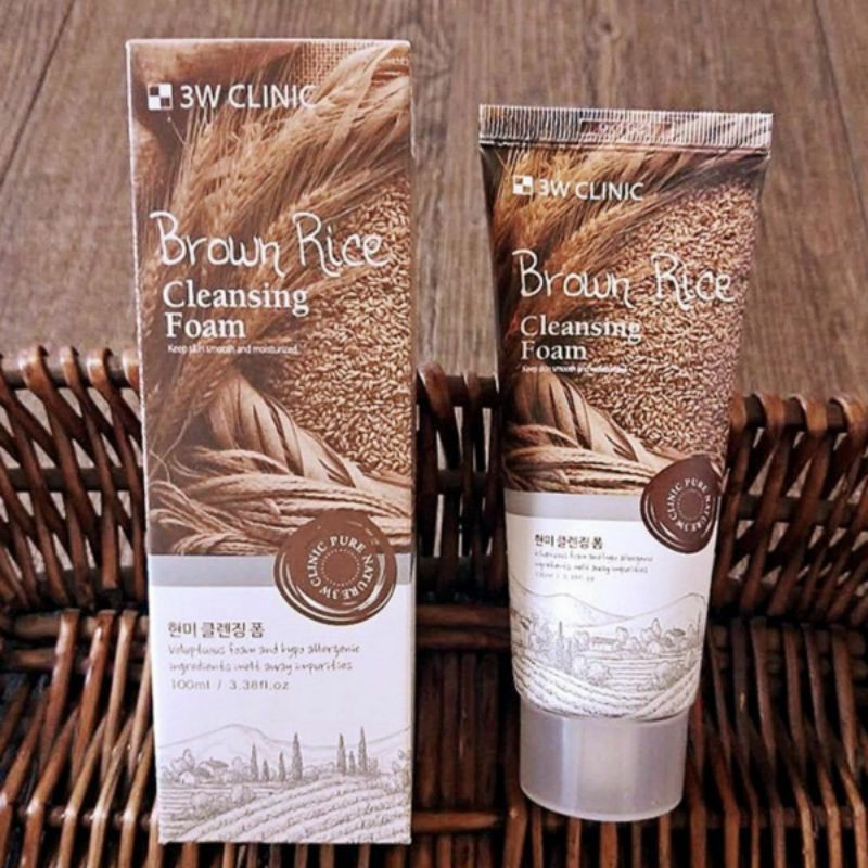 SỮA RỬA MẶT 3W CLINIC BROWN RICE FOAM CLEANSING 100ML
