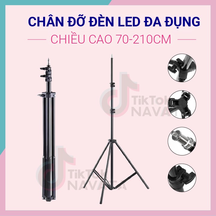 Đèn Led LiveSteam Quay TIKTOK và chân đèn 2m1 hỗ trợ live stream bán hàng Makeup, thẩm mỹ , spa LOẠI TỐT