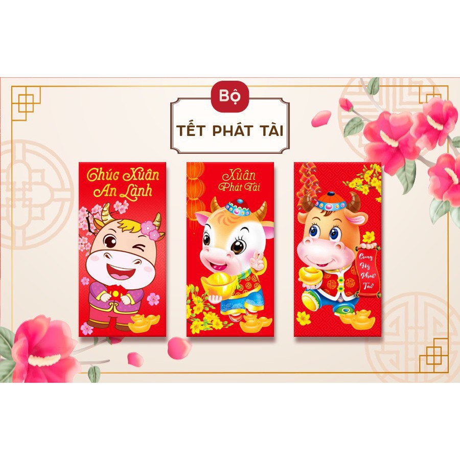 COMBO 500 CÁI BAO LÌ XÌ NĂM 2021 TẾT TÂN SỬU