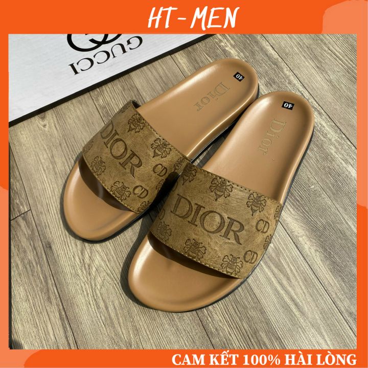 Dép Nam Quai Ngang Di.or Đế Cao Su Chống Trơn cao cấp Full Box
