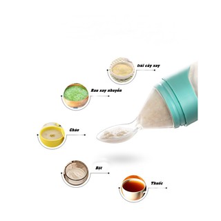 Bình Thìa Ăn Dặm Silicon Cao Cấp (Loại 90ml) DDBT146