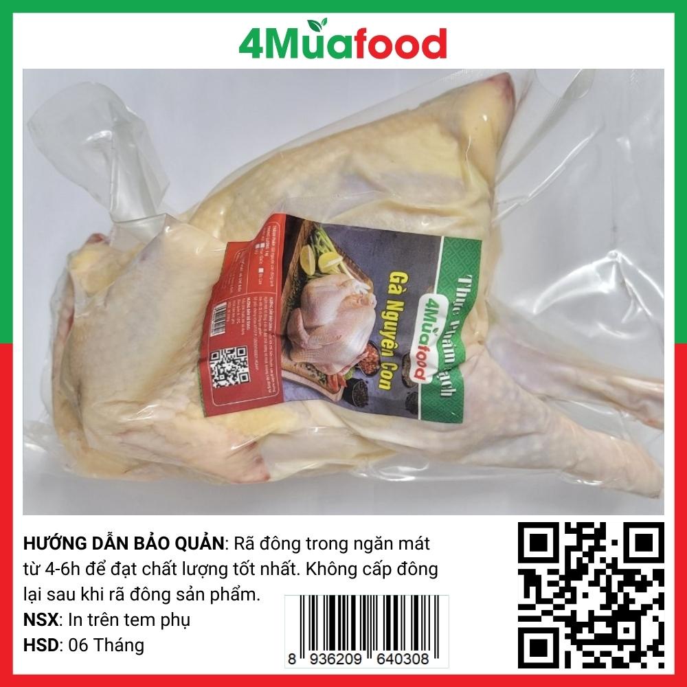 1 con Gà Nguyên Con ko đầu ko chân đóng túi hút chân không - Thực Phẩm 4 Mùa - 4Muafood