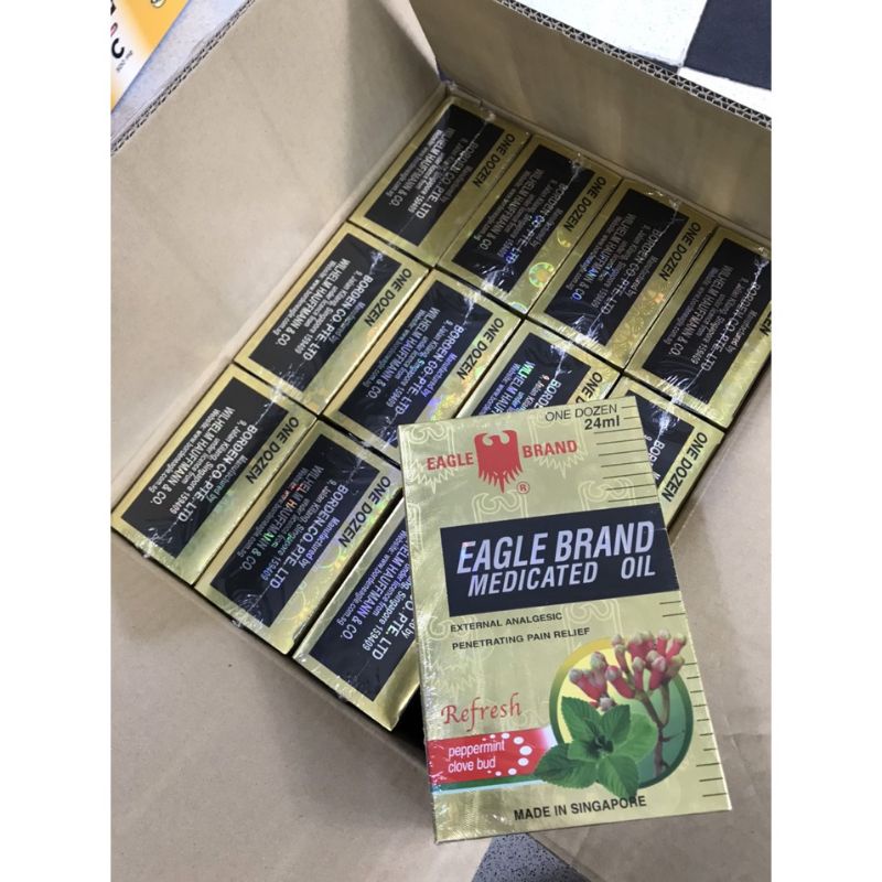 Dầu gió con ó Eagle Brand xanh, trắng, vàng 24ml