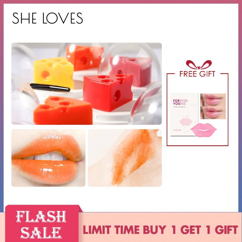 Son Kem Dưỡng Ẩm Sheloves Chống Nứt Nẻ Thiết Kế Vỏ Hình Phô Mai