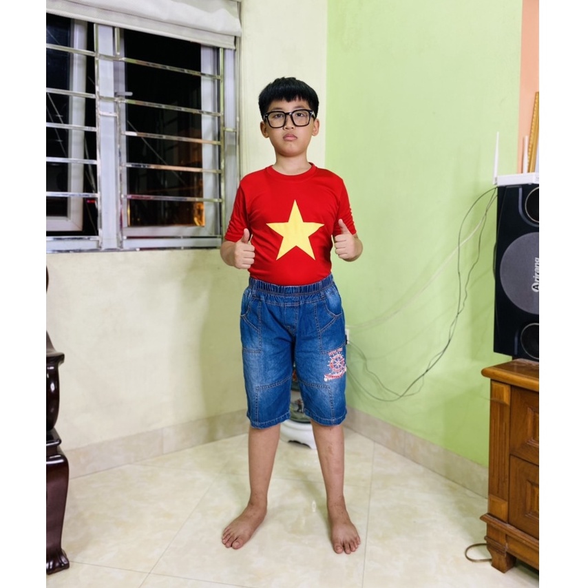 [ Hàng Xịn ] Áo Thun Cờ Đỏ Sao Vàng Việt Nam Cao Cấp - Size Trẻ Em và Người Lớn