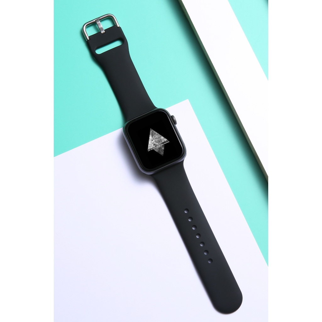 Dây Đeo Silicon Mềm Có Khóa Kim Loại Cho Đồng Hồ Thông Minh Apple Watch 41 / 40 / 38mm 49 / 45 / 44 / 42mm Series Ultra / 8 / 7 / SE / 6 / 5 / 4 / 3 / 2 / 1